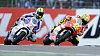 Karel Abraham (vlevo) a Valentino Rossi. Karel Abraham (vlevo) a Valentino Rossi.
