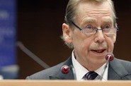 Václav Havel při projevu v EP Václav Havel při projevu v EP