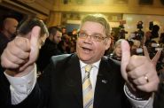 Timo Soini šéf strany Pravých Finů