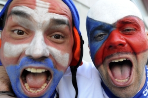 �esk� a slovensk� fan��ik. Sn�mka: TASR