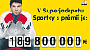 Superjackpot Sportky s prémií vzrostl na 189,8 milionu korun Superjackpot Sportky s prémií vzrostl na 189,8 milionu korun