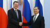 Petr Nečas a Dmitrij Medveděv