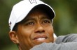 Tiger Woods p�i odpalu na US Masters.