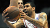 Basketbalisté Nymburka v Eurocupu. (v bílém Chester Tre Simmons z Nymburku).