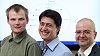 Brn�n�t� v�dci. Zleva Ji�� P�inosil, Radim Burget, Hicham Atassi
