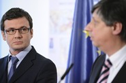 Předseda Strany zelených Ondřej Liška a premiér Jan Fischer Předseda Strany zelených Ondřej Liška a premiér Jan Fischer