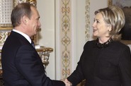Vladimir Putin a Hillary Clintonová Vladimir Putin a Hillary Clintonová