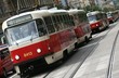 Tramvaje při květnové stávce v roce 2008 Tramvaje při květnové stávce v roce 2008