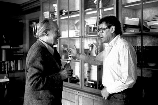Jiří Voskovec a Miloš Forman v bytě na Manhattanu
