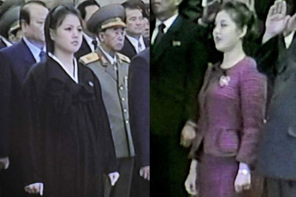 Severokorejsk prvn dma Ri Sol-u v prosinci 2012 (vlevo) a lednu 2013 (vpravo)