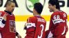 Tomáš Plekanec s Markem Židlickým a Jaromírem Jágrem. Tomáš Plekanec s Markem Židlickým a Jaromírem Jágrem.