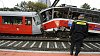 nehoda dvou tramvají v Plzeňské ulici v Praze