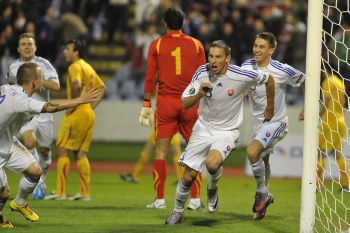 Slováci si tesne poradili s Macedónskom. Snímka: TASR/Pavel Neubauer Slováci si tesne poradili s Macedónskom. Snímka: TASR/Pavel Neubauer