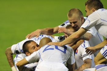 Slov�ci si tesne poradili s Maced�nskom. Sn�mka: TASR/Pavel Neubauer