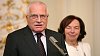 V�clav Klaus s man�elkou Livi� na z�mku v L�nech.