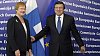Tarja Halonenová a J.M. Barroso Finska prezidentka Tarja Halonenová a předseda Evropské komise J.M. Barroso