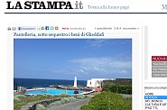 Vypuštěný bazén v hotelu Kaddáffího rodiny