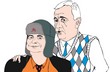 Karikatura Jiřího Paroubka a Mirka Topolánka Karikatura Jiřího Paroubka a Mirka Topolánka
