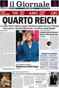 Tituln strana italskho denku Giornale