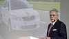P�edseda p�edstavenstva �koda Auto Winfried Vahland 11. ledna v Mlad� Boleslavi p�i prezentaci flotily elektromobil� Octavia Green E Line.