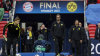 Tren�r J�rgen Klopp (uprost�ed) na tr�ninku Dortmundu p�ed fin�le Ligy mistr�