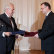 Petr Nečas podává 17. června na Pražském hradě prezidentovi republiky Miloši Zemanovi svou demisi. Premiérova demise