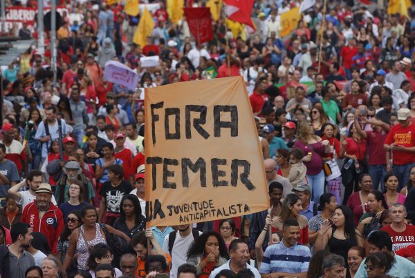 Brazílie Temer demonstrace