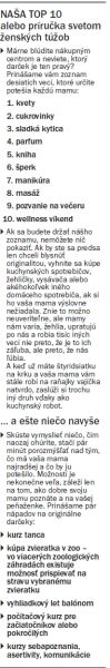 NA�A TOP 10 alebo pr�ru�ka svetom �ensk�ch t��ob