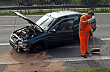 Nehoda automobilu. Ilustra�n� foto