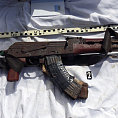 Zabavený kalašnikov AK47 Kalašnikov