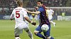 Lionel Messi z Barcelony a Philippe Mexes z AC Milán