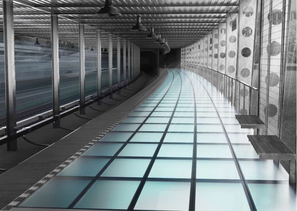 Návrh stanice metra D.