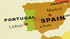 Mapa Pyrenejského poloostrova, ilustrační foto Mapa Pyrenejského poloostrova, ilustrační foto