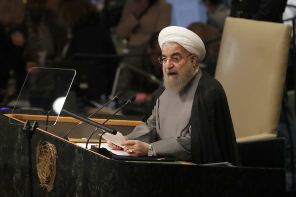 Iranian president Hassan Rouhani speaks during the 71st session of the United Nations General Assembly at U.N. headquarters