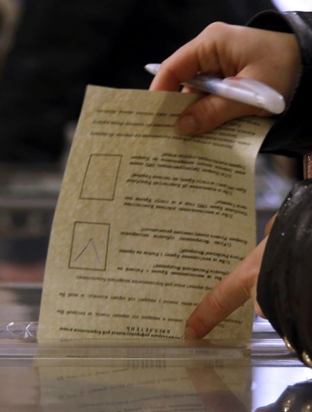 Hlasovací lístek referenda na Krymu