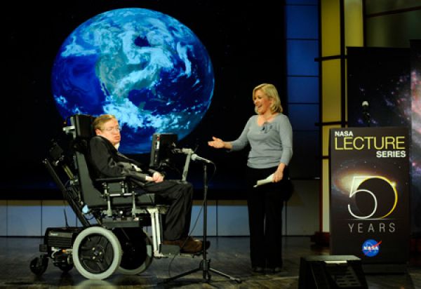 Stephen hawking and lucy hawking nasa 2008