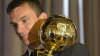 David Lafata s trofej� pro nejlep��ho st�elce v anket� Zlat� m�� �R