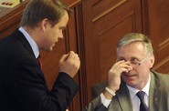 Dva předsedové: Martin Bursík a Mirek Topolánek Dva předsedové: Martin Bursík a Mirek Topolánek