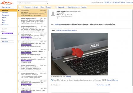 Nový e-mail od Seznam.cz s velkými obrázky