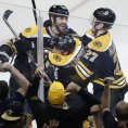 Hráči Bruins oslavují