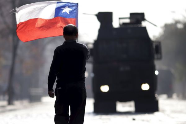 Dal demonstraci student v Chile rozehnala policie.
