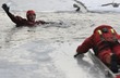 Hasi�i p�i cvi�en� zachra�ovali �lov�ka, pod kter�m se prolomil led