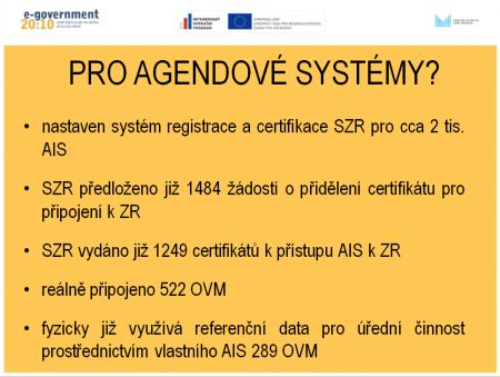 Přístup orgánů veřejné moci k základním registrům