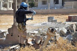 Inspektor OSN pi vyetovn chemickho toku v Damaku