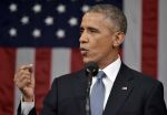 Barack Obama ve Washingtonu pedn Zprvu o stavu Unie.