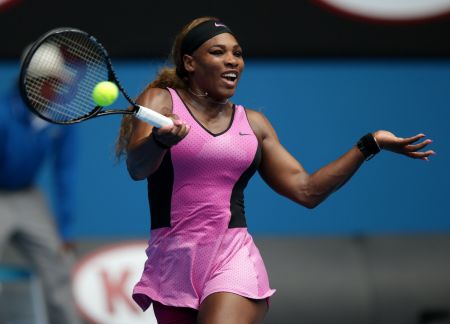 Serena Williamsov pi vhe nad Vesnou Doloncovou na Australian Open