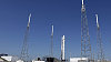 Raketa Falcon 9 na startovací rampě
