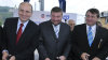 Minist�i Petr Gandalovi� (zleva) , Ale� �eb��ek a �steck� hejtman Ji�� �ulc