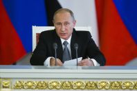 Ruský prezident Vladimir Putin sdluje stanovisko po svém jednání s egyptským protjškem.
