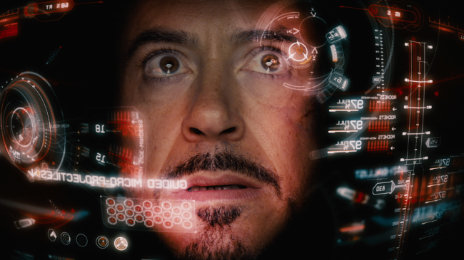FUI (future user interface) pouit ve filmu Iron Man. Autory jsou grafit designi Jorge Almeida a Paul Mitchell.
